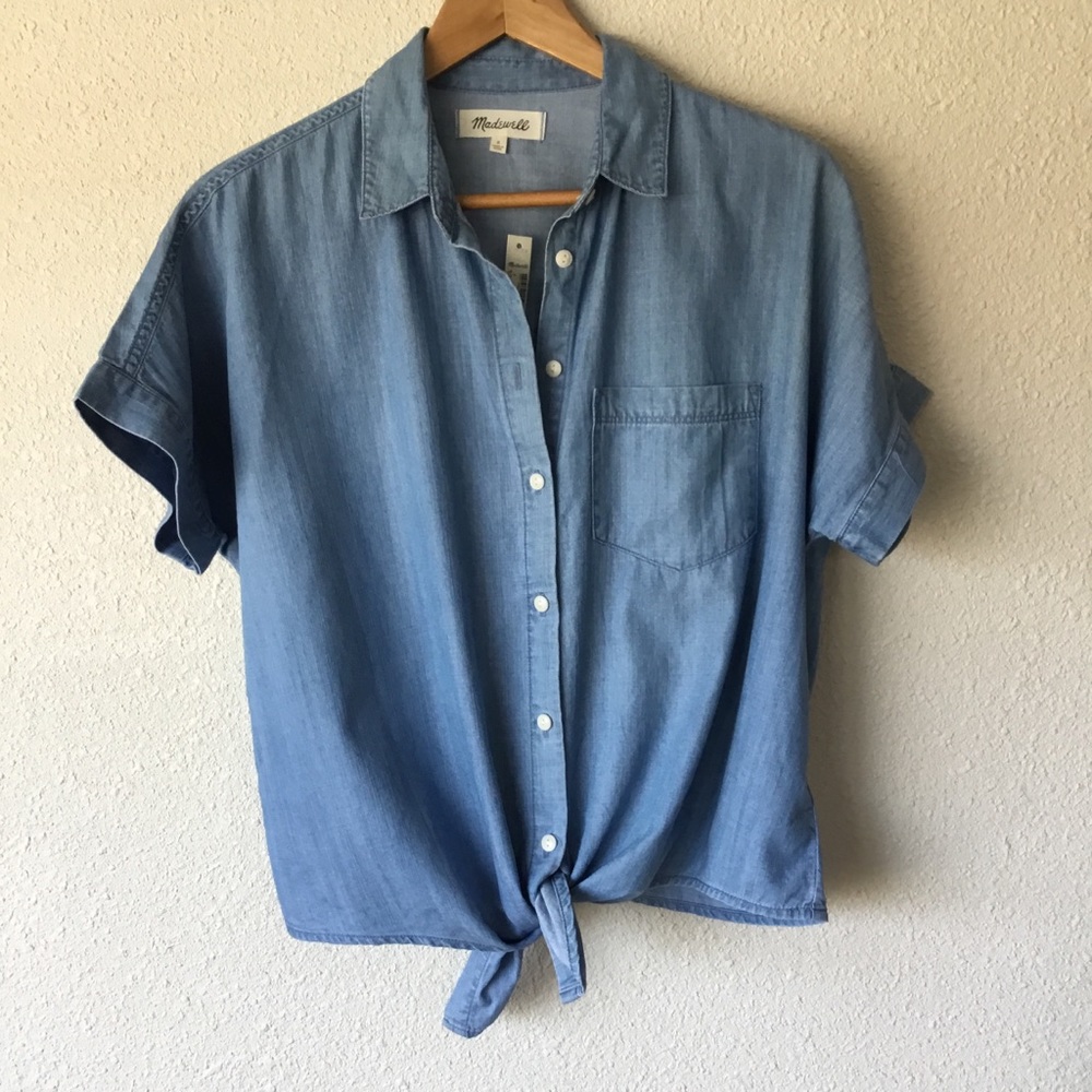 New Madewell Chambray Top